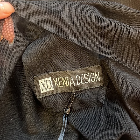 NWT XD Xenia Design Woman’s Black See Through Top Size L - Picture 3 of 4